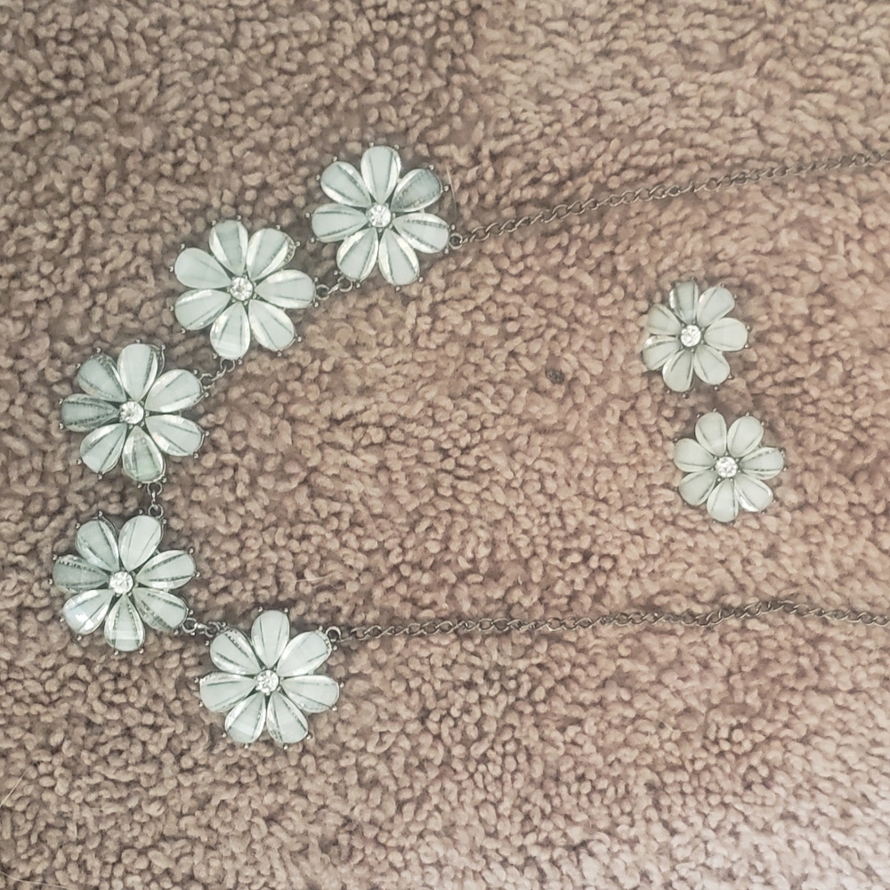 Earrings and necklace